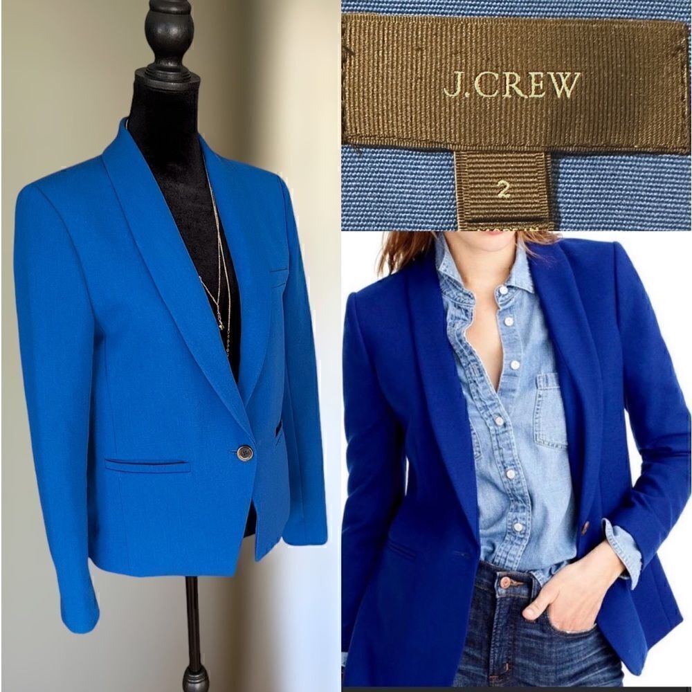 J.Crew 100% Wool Shawl Collar Blazer Size 2